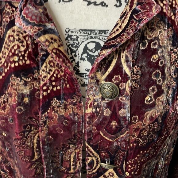 Vintage Silk Blend Jacket Size 1 (Equiv 14 / 16) - Picture 2 of 9